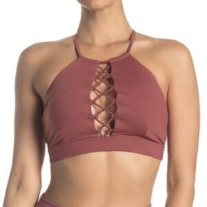 Alo Yoga Starlet Lace-up Sports Bra Earth Medium M